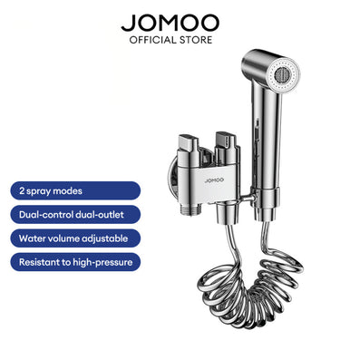 JOMOO Dual-control Bidet Spray Set 74095  Dual-outlet Resistant to Temperature Brass Durable Bidet Spray Set