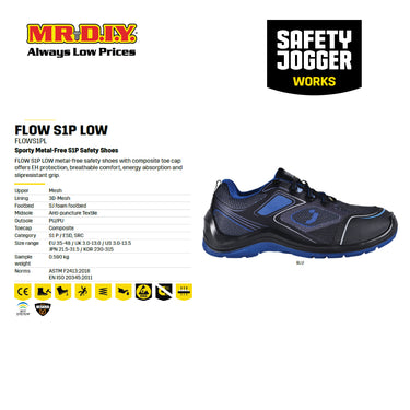 [PRE-ORDER] SAFETY JOGGER FLOW S1P LOW Safety Shoes