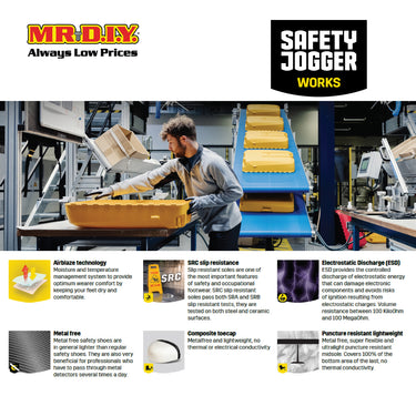 [PRE-ORDER] SAFETY JOGGER FLOW S1P LOW Safety Shoes