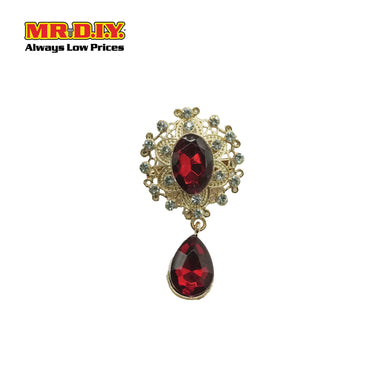 (MR.DIY) Scarf Buckle Round with Pearl (Large)