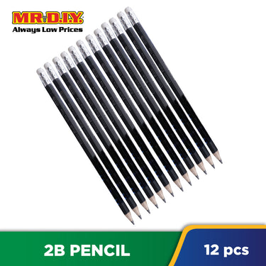 (MR.DIY) LITTLE TREE 2B Graphite Pencil Set [2.5mm] (12pcs)
