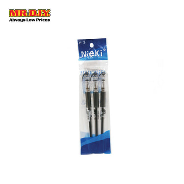 (MR.DIY) Nieki Gel Pen Black G-501 (3 pcs)