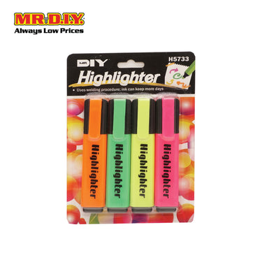 (MR.DIY) Highlighter Color Pen (4pcs)