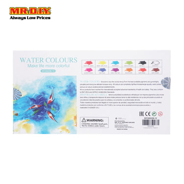 MR.DIY Watercolor Set 12 Pcs (6 ml)