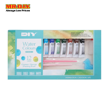 MR.DIY Watercolor Set 12 Pcs (6 ml)
