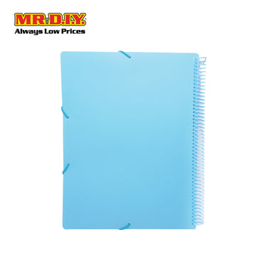 (MR.DIY) Cover 20 Pocket Spiral Binder Clear Book Display File