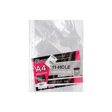 CHANYI A4 Sheet Protector PP 11 Hole 8C (10pcs)