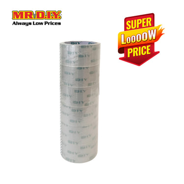 (MR.DIY) Transparent Packing Tape 4.5cm x 50Y (6 Rolls)
