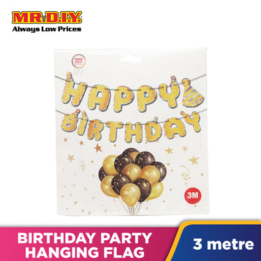 Birthday Party Hanging Paper Flag (3m)