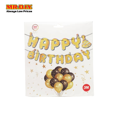 Birthday Party Hanging Paper Flag (3m)