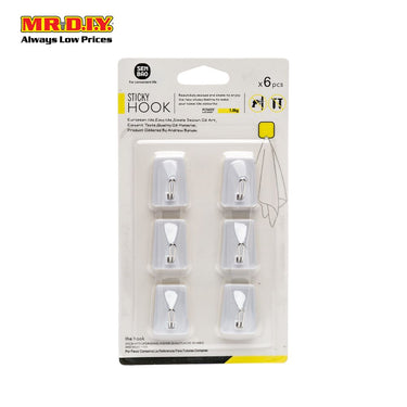 Sen Bao Sticky Hooks - Rectangle (6pc)