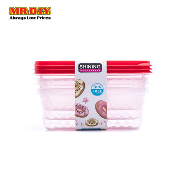 DUORO Plastic Diamond Shine Airtight Food Container 30-32 (3pcs)