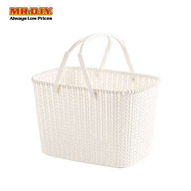 (MR.DIY) Double Handle Rattan Basket (28cm X 16cm)