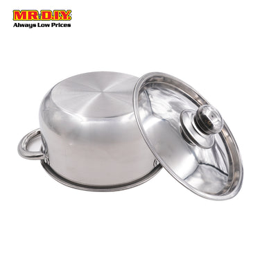 (MR.DIY) Stainless Steel Casserole Pot with Lid (18cm)