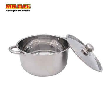 (MR.DIY) Stainless Steel Casserole Pot with Lid  080104169 (24cm)