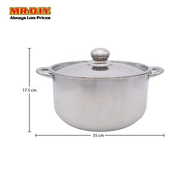 (MR.DIY) Stainless Steel Casserole Pot with Lid  080104169 (24cm)