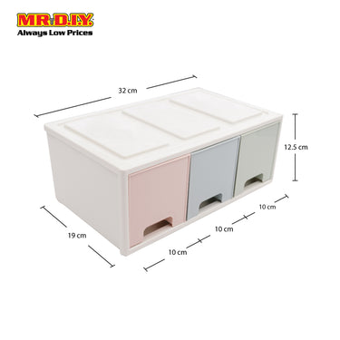 (MR.DIY) 3 Drawers Storage Box (32cm)
