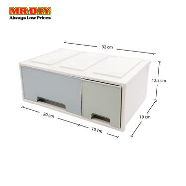 (MR.DIY) 2 Drawers Storage Box (32cm)