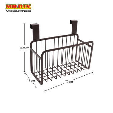 (MR.DIY) Metal Hanging Hook Back Door Gate Cabinet Organizer Grid Wired Basket (26 x 11cm)