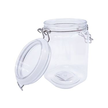 (MR.DIY) Clear Plastic Airtight Clip Round Jar Food Container (9cm)