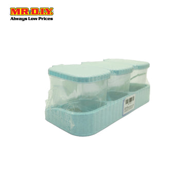 (MR.DIY) 3 Slot Seasoning Box Set - Green M04-5173