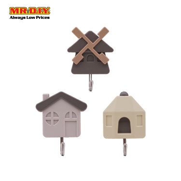 (MR.DIY) Premium  Wall-Mounted House Hooks SM1207 (3pcs x 2kg)
