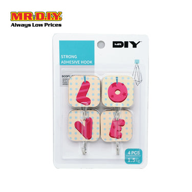 (MR.DIY) Strong Adhesive Hook (4 pieces)
