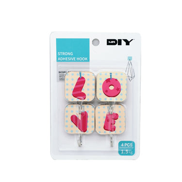 (MR.DIY) Strong Adhesive Hook (4 pieces)