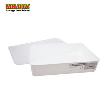 (MR.DIY) Plastic Storage Organizer Stackable Flat Box With Lid (18.5 x 26.5 x 8.5cm)