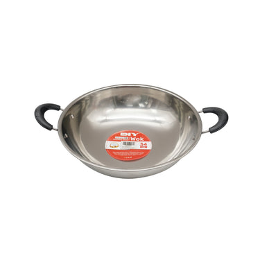 (MR.DIY) Stainless Steel Wok (34cm)