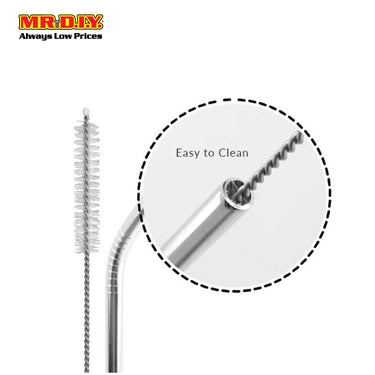 RIMEI Reusable Stainless Steel Metal Straw Set