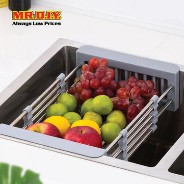 PINPINFAMILY Kitchen Retractable Rectangular Sink Rack Dish Drainer- HP01-272