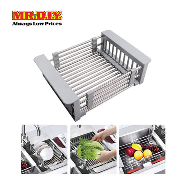 PINPINFAMILY Kitchen Retractable Rectangular Sink Rack Dish Drainer- HP01-272