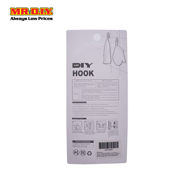 (MR.DIY) Transparent Design Hook (3pcs)