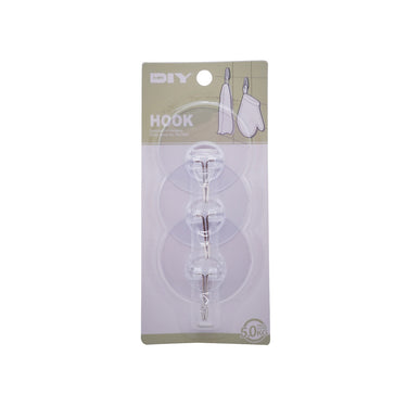 (MR.DIY) Transparent Design Hook (3pcs)
