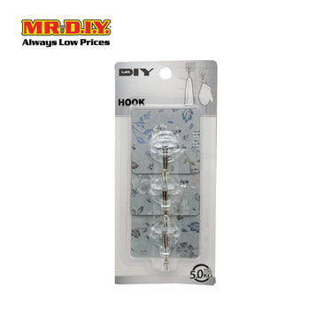 (MR.DIY) Adhesive Wall Hook With Flower Design (3 pcs)