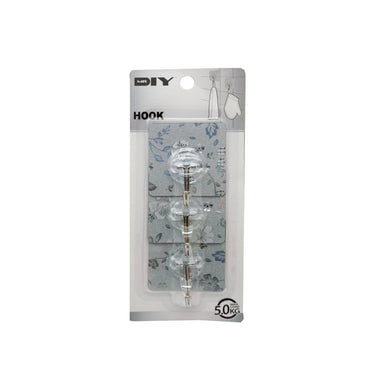 (MR.DIY) Adhesive Wall Hook With Flower Design (3 pcs)