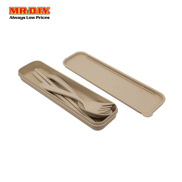 (MR.DIY) Plastic Cutlery Set - Beige XB0506