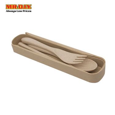 (MR.DIY) Plastic Cutlery Set - Beige XB0508