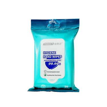 PERECT Antibacterial Hygiene Hand Wipes (20's)