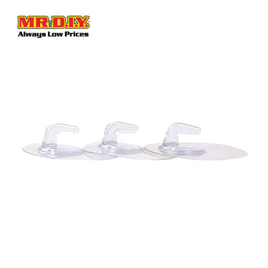 (MR.DIY) Round Adhesive Hooks - 3pcs