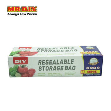 (MR.DIY) Double Zipper Resealable Storage Bag (45pcs)