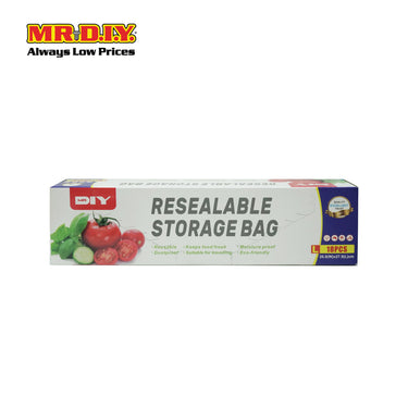 (MR.DIY) Resealable Storage Bag 18pcs (L27.9cm x W26.8cm)