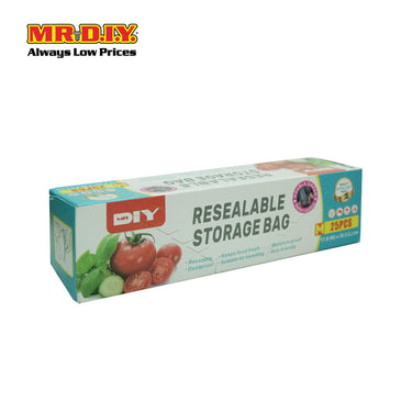 (MR.DIY) Double Zipper Resealable Storage Bag (25pcs)
