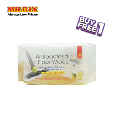 (MR.DIY) Disposable Antibacterial Cleaning Floor Wet Wipes Lemon (40'S)