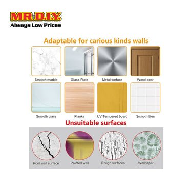 (MR.DIY) Clear Adhesive Wall Hook (6 pcs)