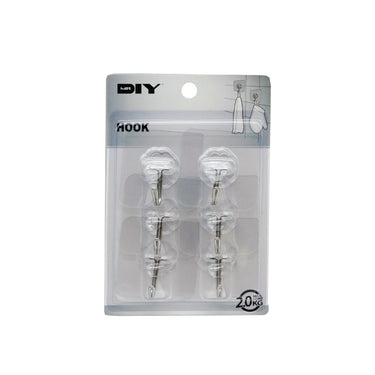 (MR.DIY) Clear Adhesive Wall Hook (6 pcs)