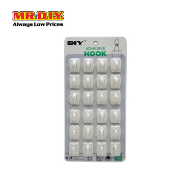 (MR.DIY) Adhesive Wall Hook (24 pcs)