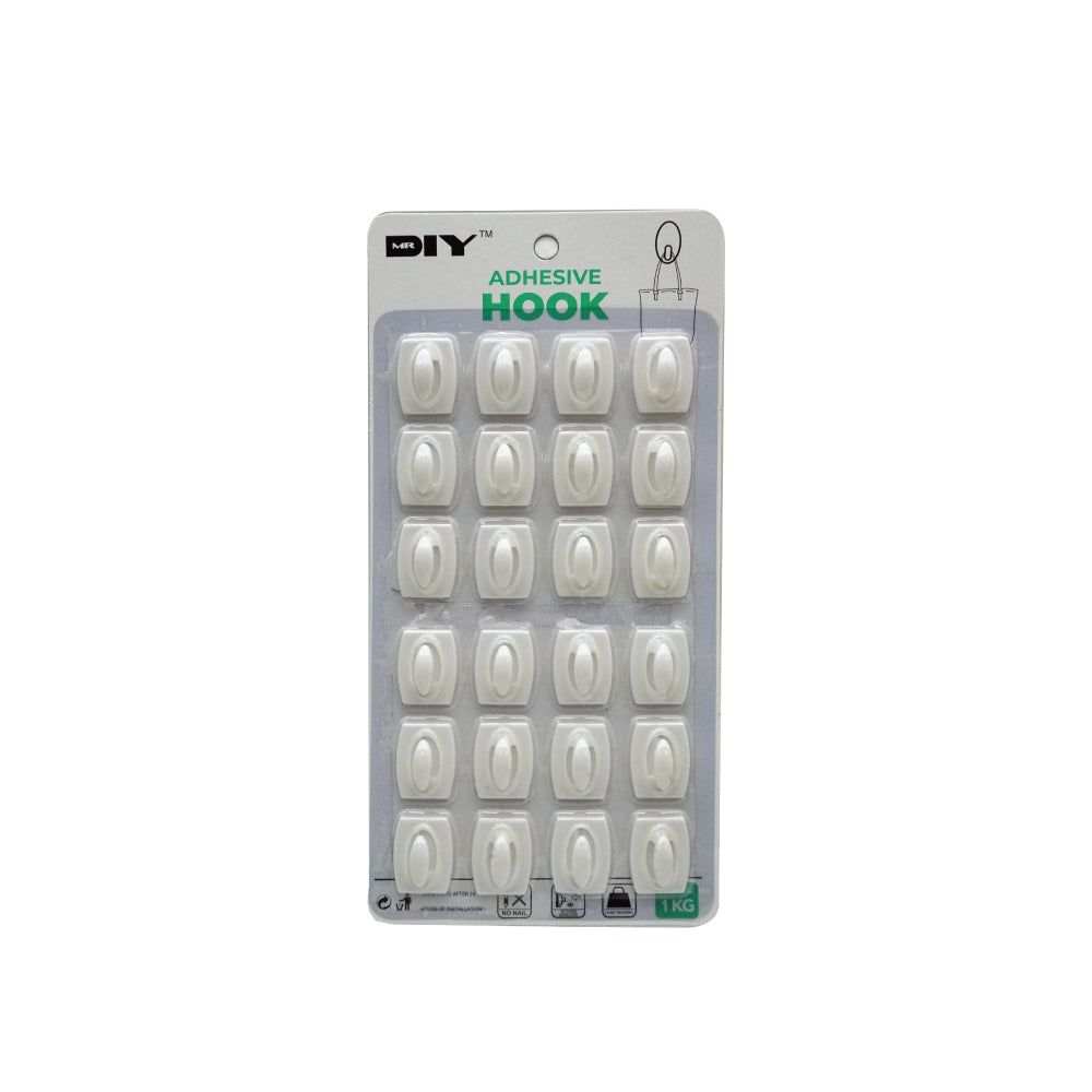 (MR.DIY) Adhesive Wall Hook (24 pcs) – MR. D.I.Y. ECOMMERCE (M) SDN BHD