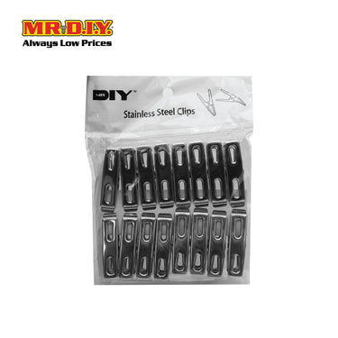 (MR.DIY) Stainless Steel Peg Clip (16 Pcs)